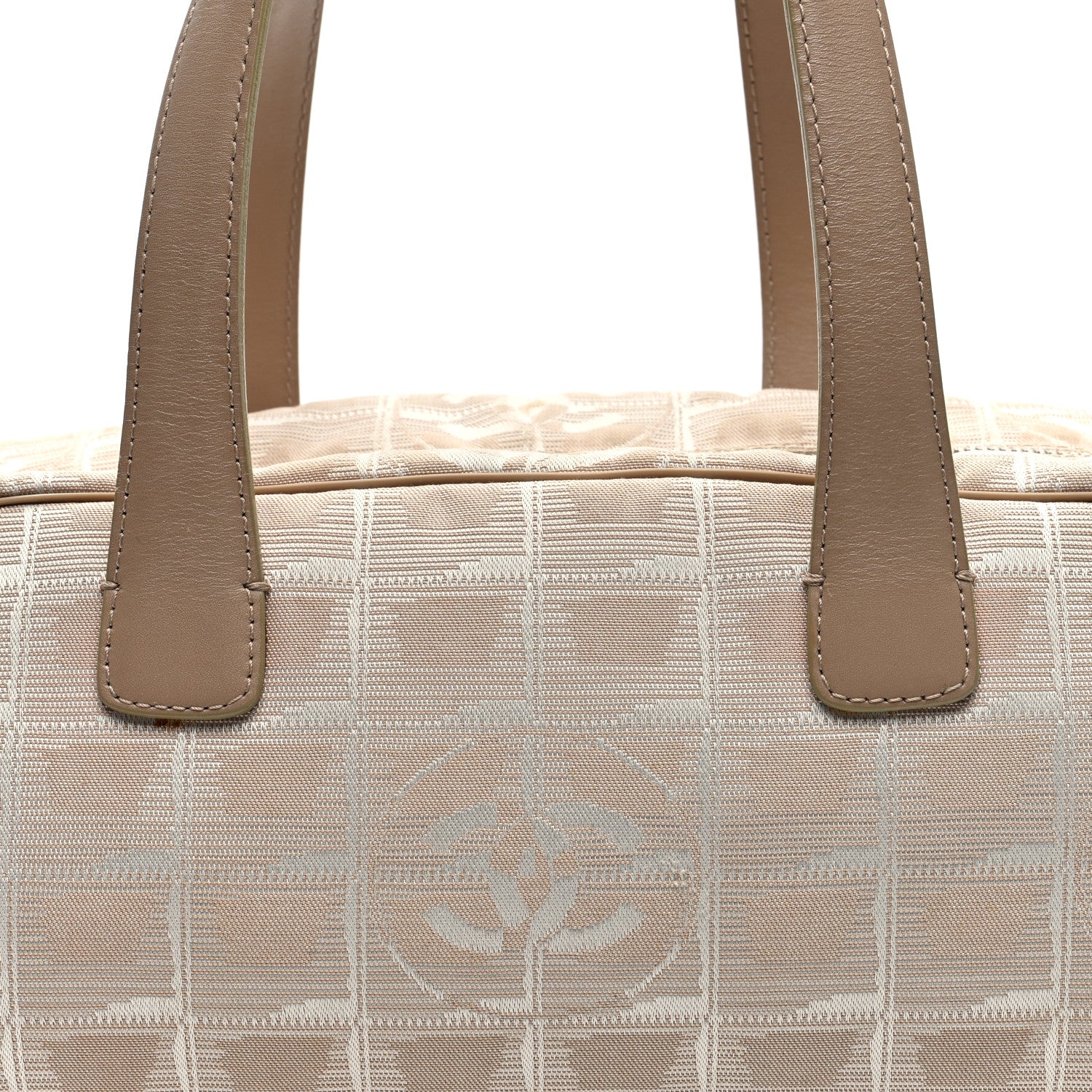 Chanel Nylon Travel Bowler Beige 8 of 10