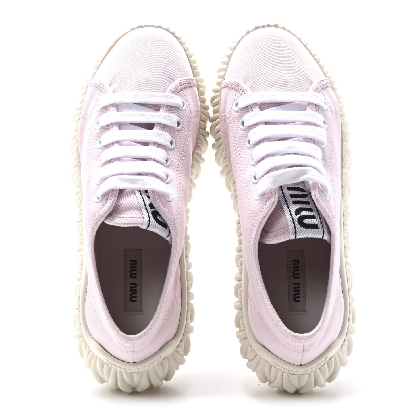 Gabardine Low Top Matelasse Sneakers 35 Alabastro