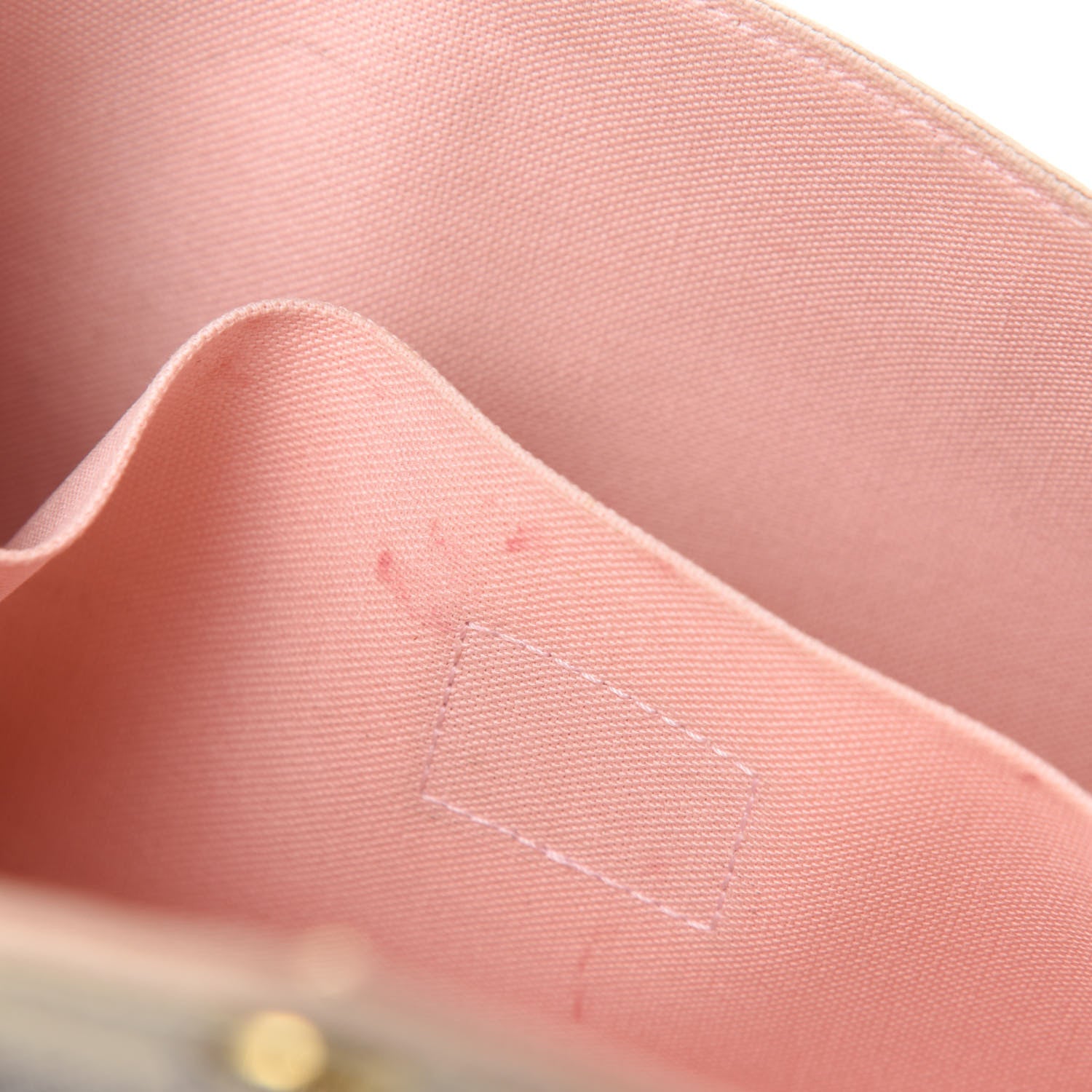 Louis Vuitton Damier Azur Pochette Felicie Chain Wallet Rose Ballerine 11 of 16