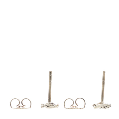 David Yurman Sterling Silver Diamond 7mm Infinity Stud Earrings 3 of 4