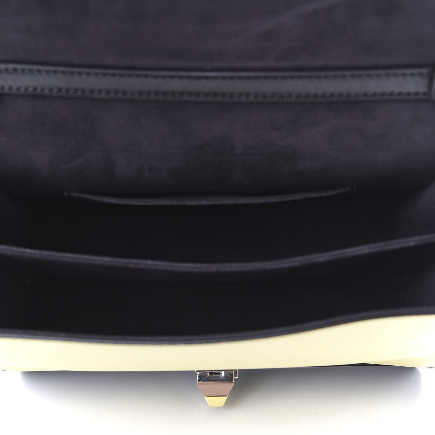 Vitello Liberty Lucido Pequin Inlay Studded Kan I Shoulder Bag Black Multicolor