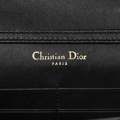 Christian Dior Grained Calfskin Diorama Wallet on Chain Pouch Black 5 of 10