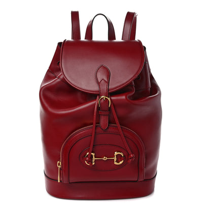 Gucci Boarded Plutone Calfskin Horsebit 1955 Single Buckle Backpack New Cherry Red 1 of 11