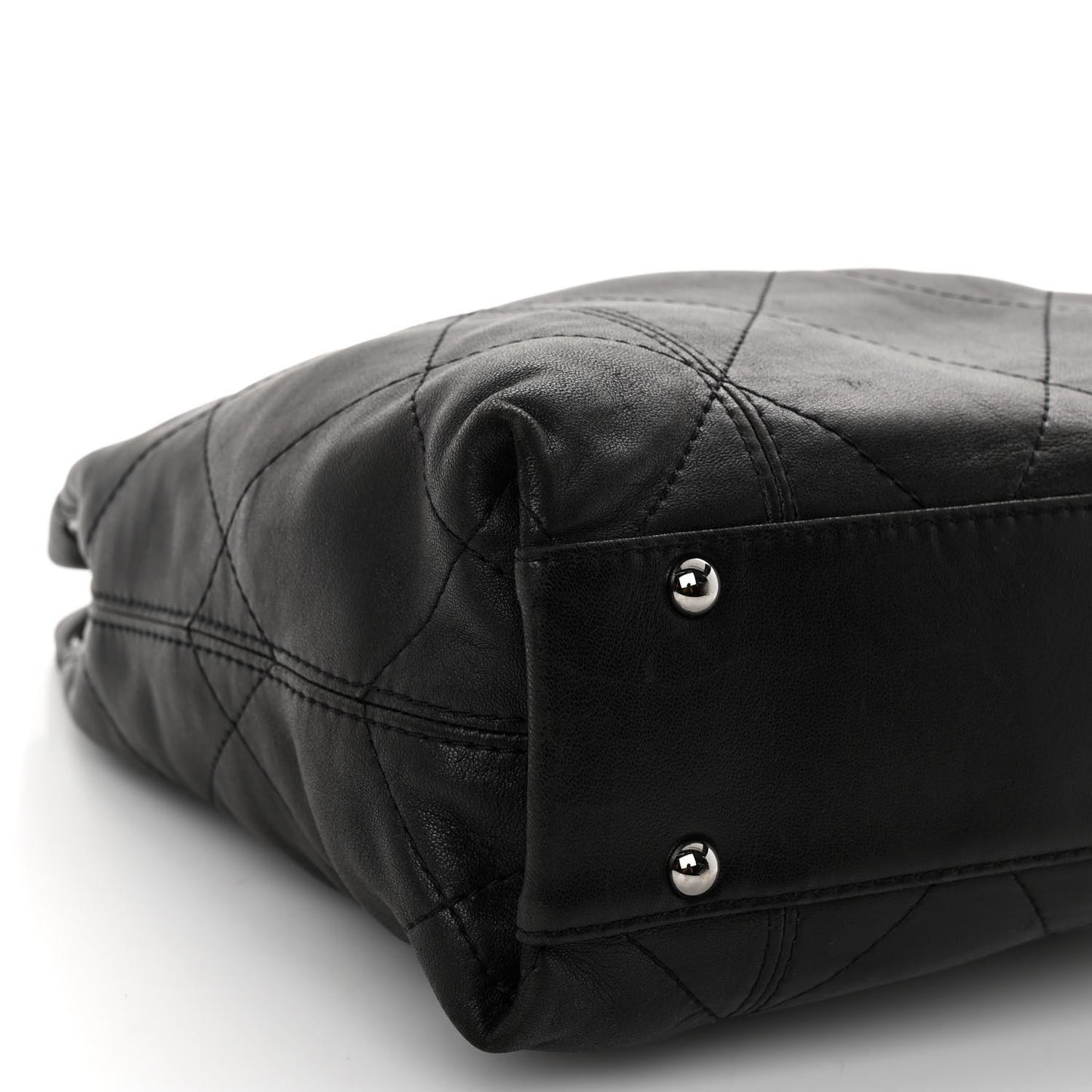 Lambskin Quilted Small Soft Touch Shoulder Bag Black