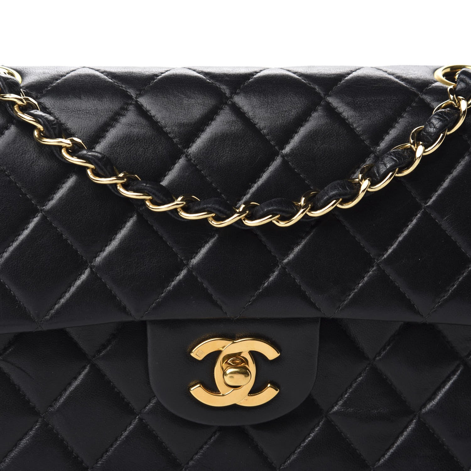 Chanel Lambskin Quilted Small Double Flap Black 14 of 14
