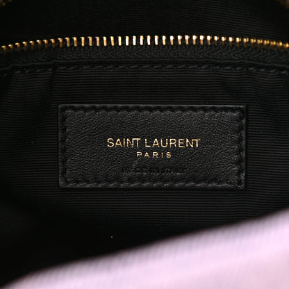 Saint Laurent Denim Quilted Small Loulou Puffer Monogram Chain Satchel Bleached Lilac 6 of 10