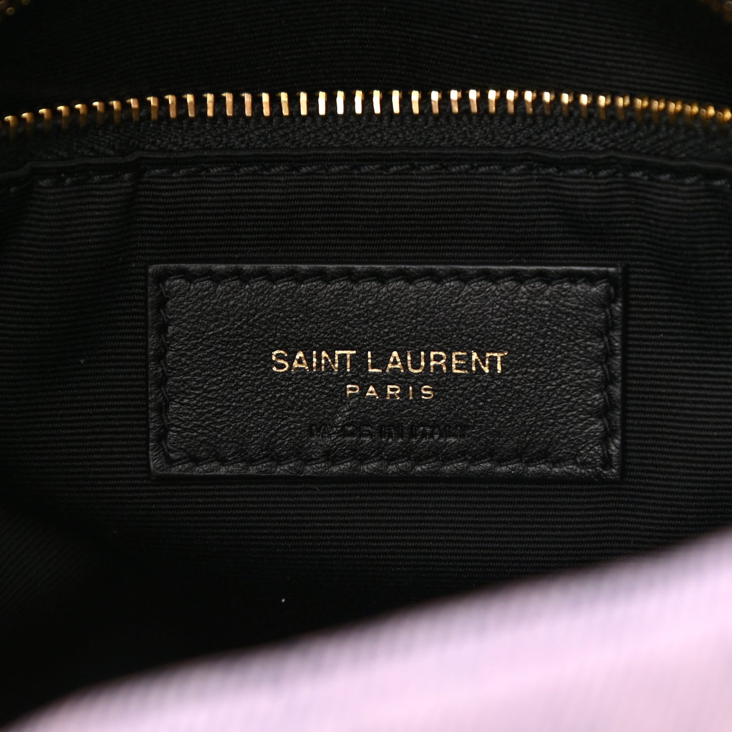 Denim Quilted Small Loulou Puffer Monogram Chain Satchel Bleached Lilac