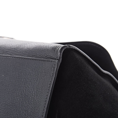 Celine Drummed Calfskin Suede Large Trapeze Black 15 of 16
