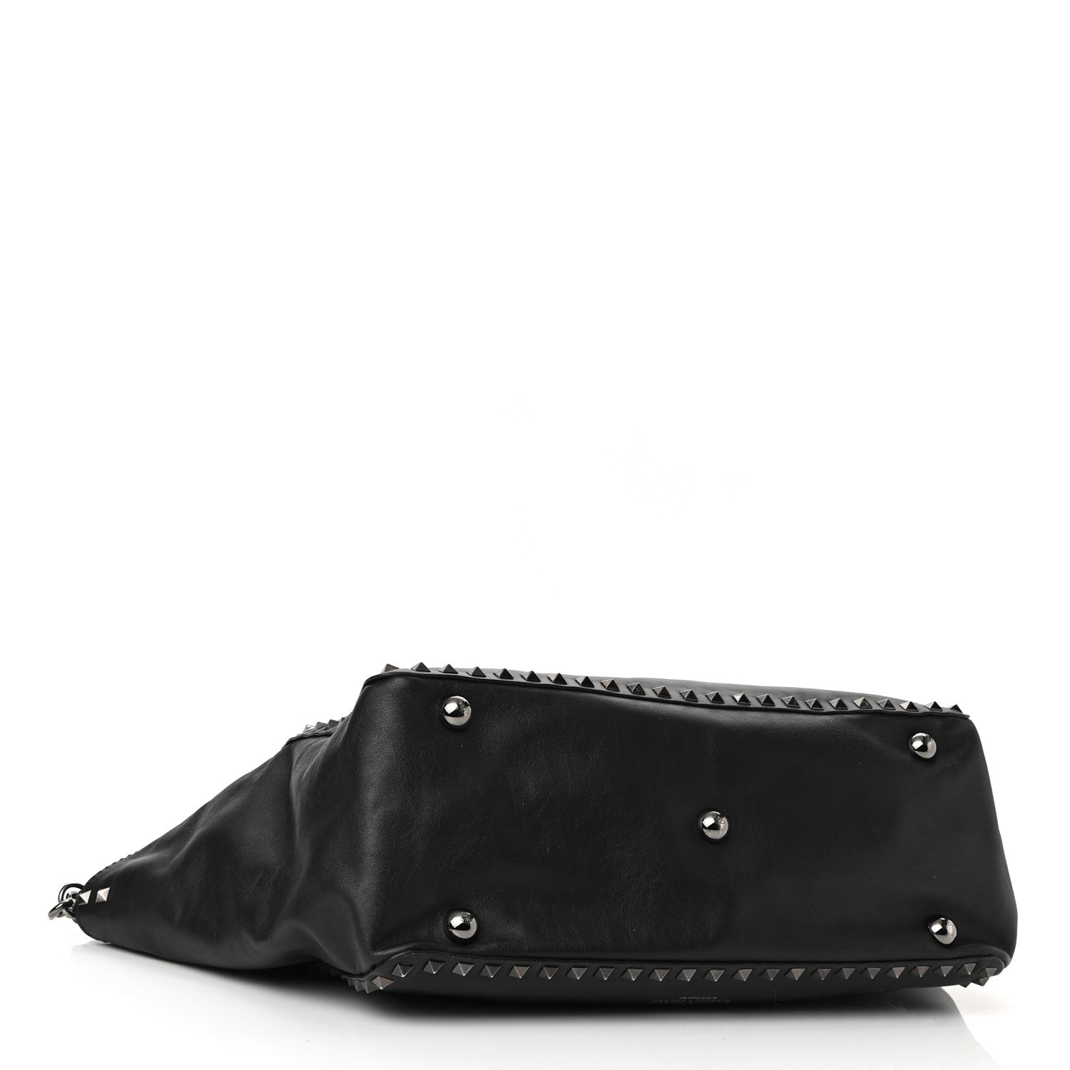 Valentino Garavani Vitello Medium Rockstud Tote Black 4 of 10