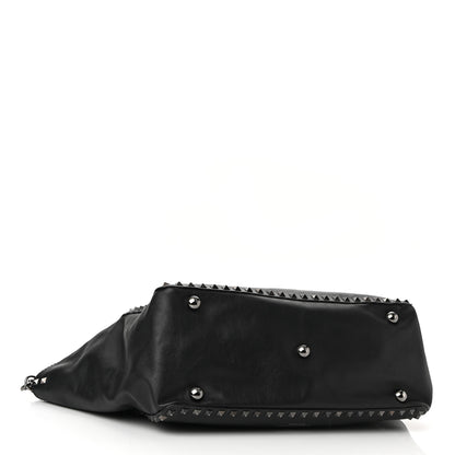 Valentino Garavani Vitello Medium Rockstud Tote Black 4 of 10