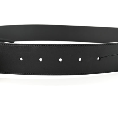 Gucci Moon Calfskin Pearl Double G 40mm Belt 75 30 Black Cream 4 of 5