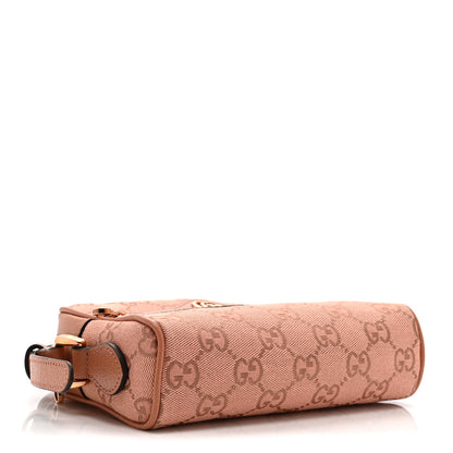 Gucci Monogram Textured Dollar Calfskin Mini Ophidia Shoulder Bag Cloche Rose Pink 4 of 10