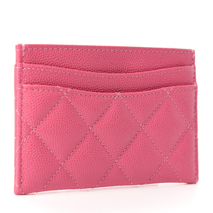 Chanel Caviar Quilted Card Holder Pink 3 of 8