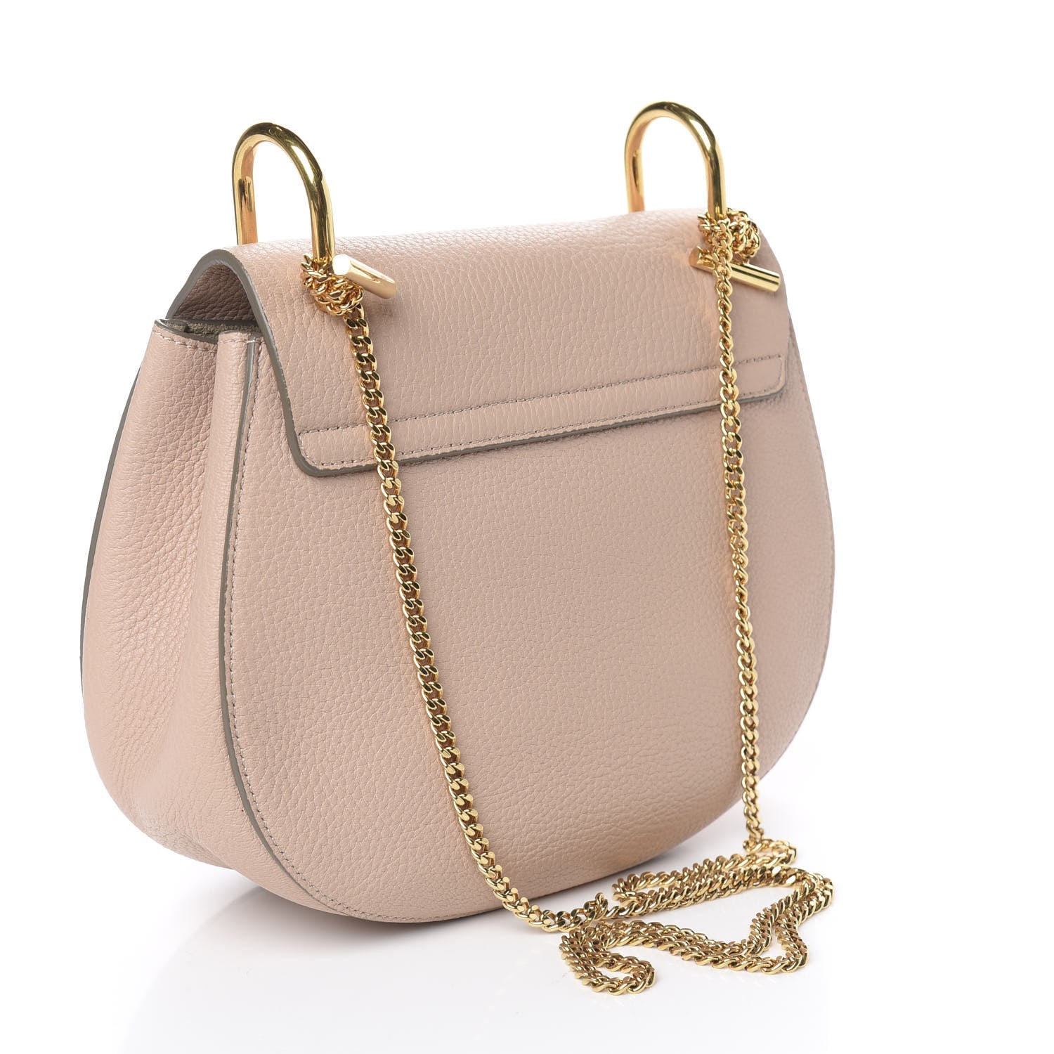 Chloe Grained Lambskin Drew Shoulder Bag Cement Pink 3 of 14