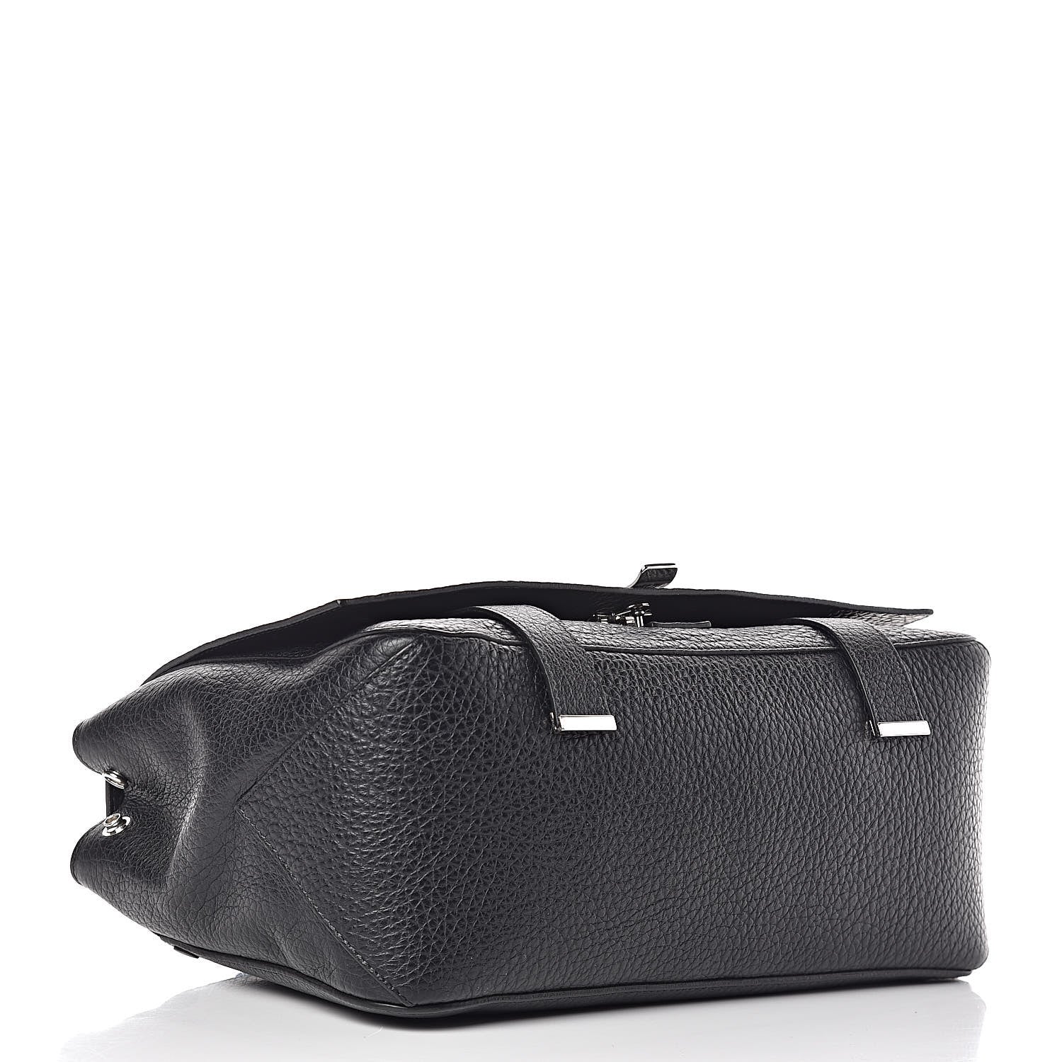 Proenza Schouler Pebbled Calfskin Double Sided PS Courier Bag Black 4 of 9