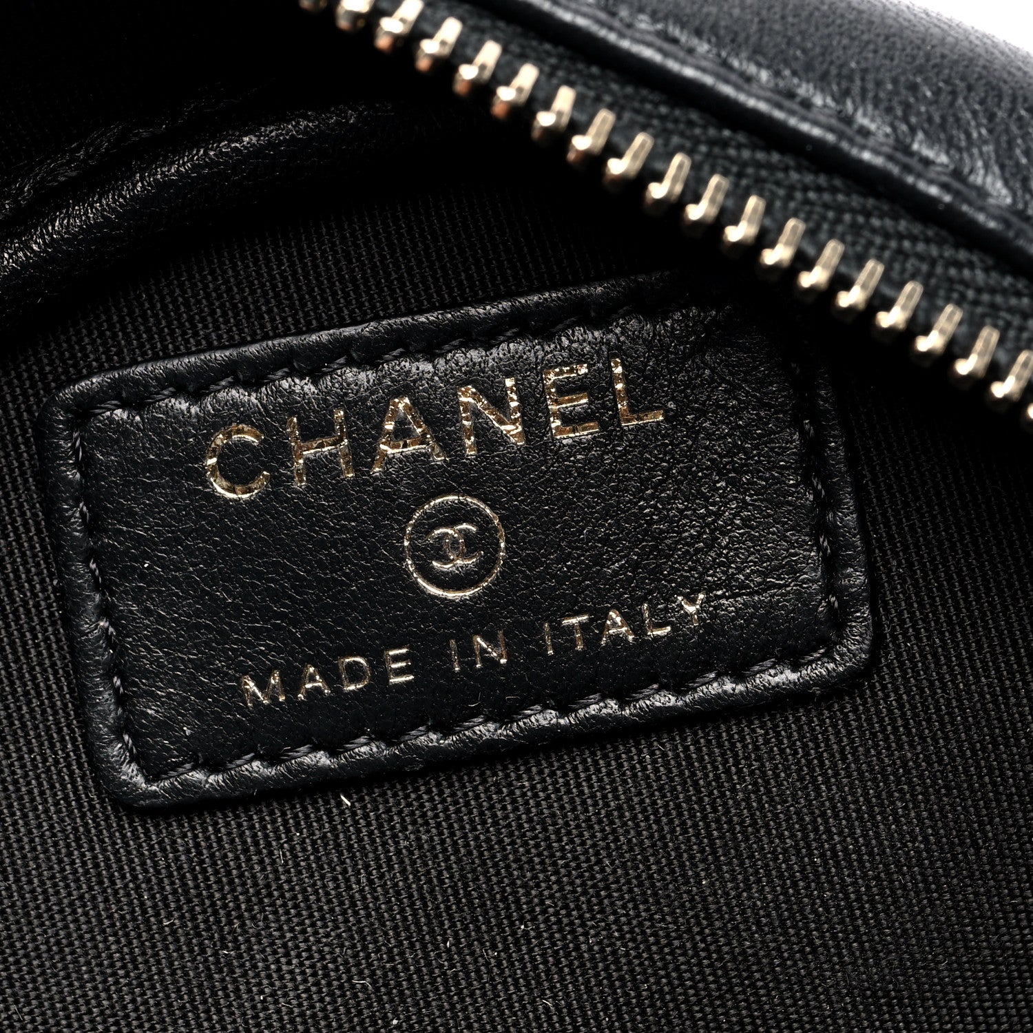Chanel Lambskin Quilted Studded Round Clutch With Chain Black 6 of 10
