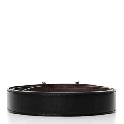 Hermes Togo Swift 32mm H d'Ancre Belt 95 38 Chocolate Black 2 of 5