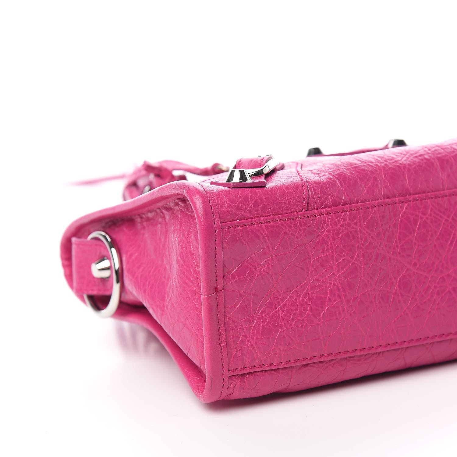 Balenciaga Agneau Classic Silver Hardware Mini City Rose Magenta 7 of 8