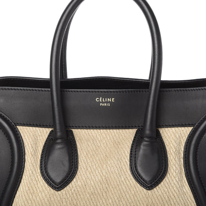 Celine Raffia Smooth Calfskin Mini Luggage Beige 9 of 11