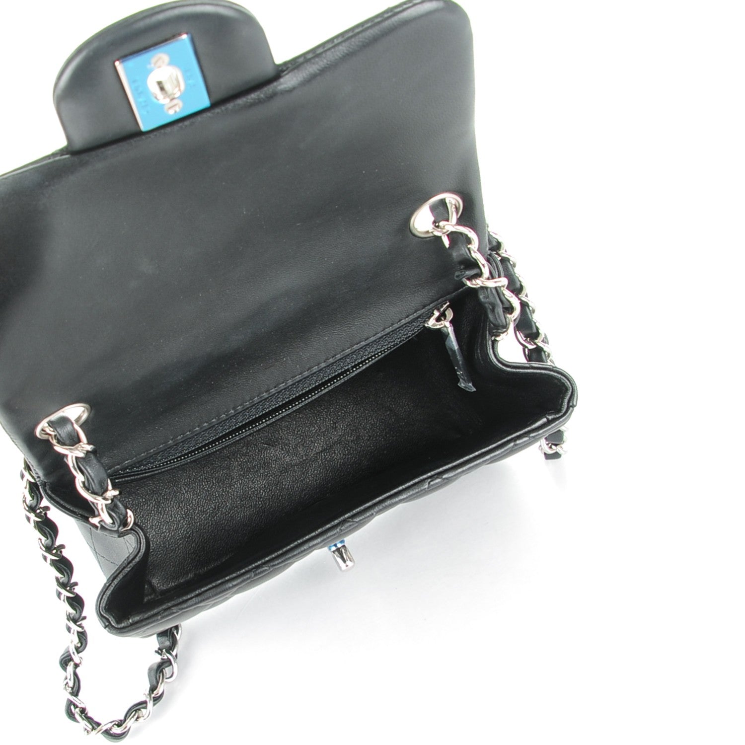 Chanel Lambskin Quilted Mini Square Flap Black 5 of 8
