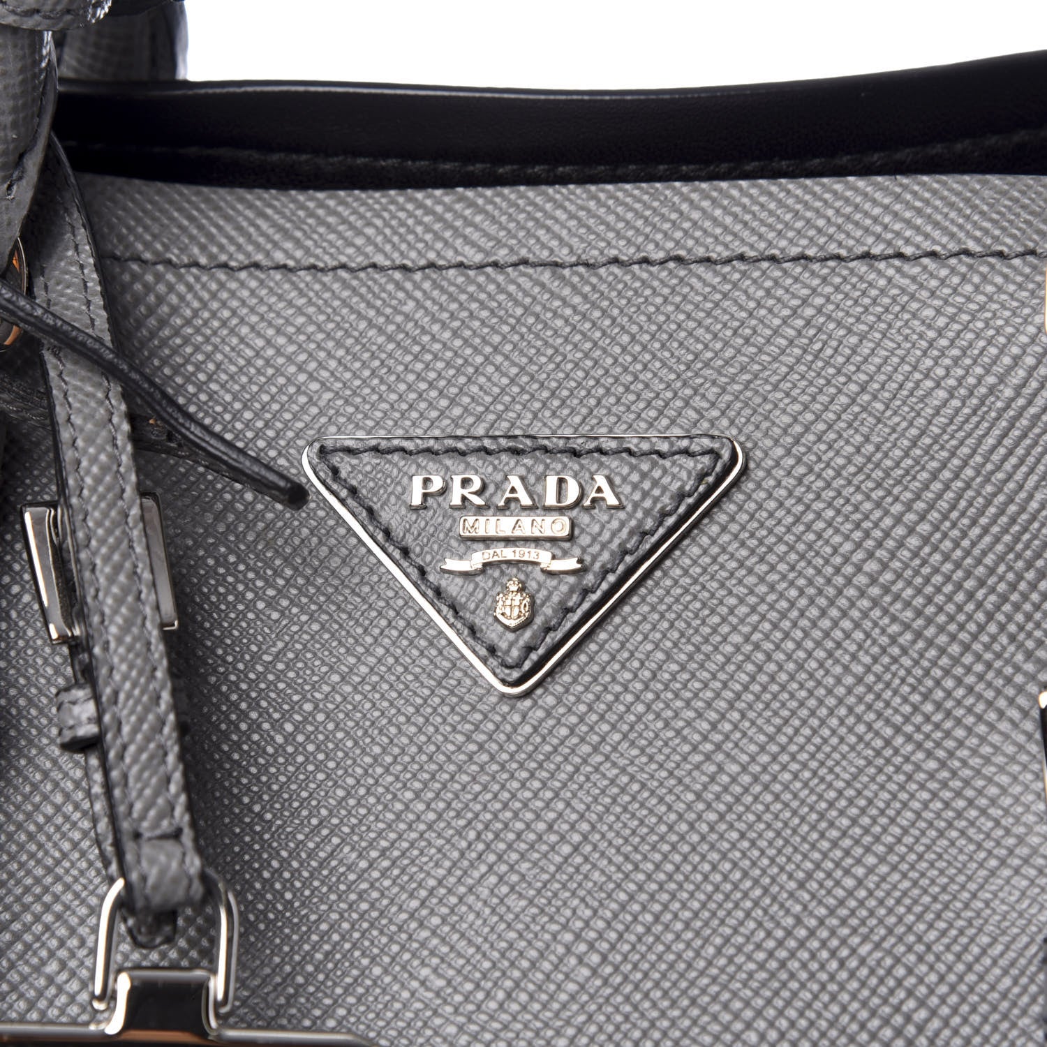 Prada Saffiano Cuir Large Double Bag Marmo 10 of 10