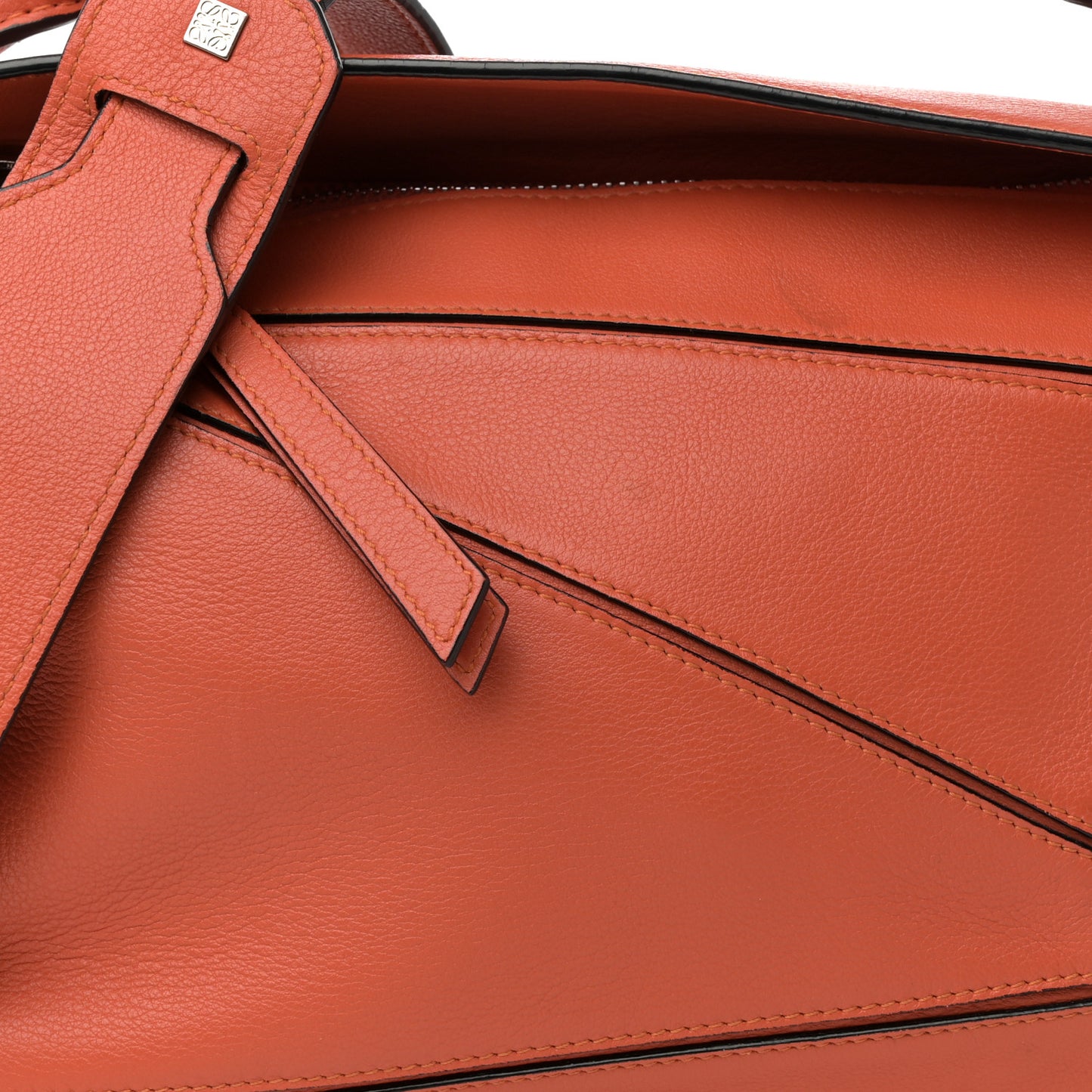 Calfskin Small Puzzle Bag Coral