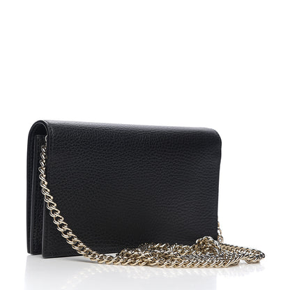 Gucci Dollar Calfskin Medium Betty Chain Wallet Black 2 of 9