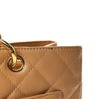 Chanel Caviar Quilted Grand Shopping Tote GST Dark Beige 17 of 18