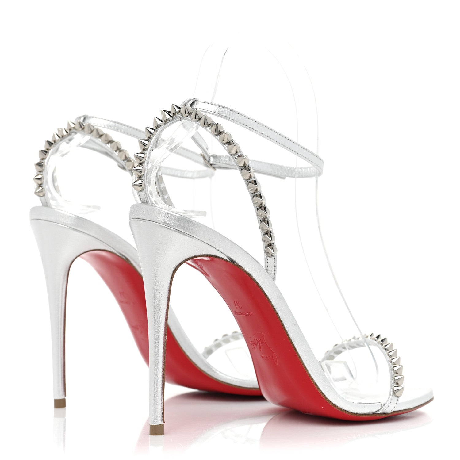 Christian Louboutin Nappa So Me 100 Sandals 37 Silver 5 of 11