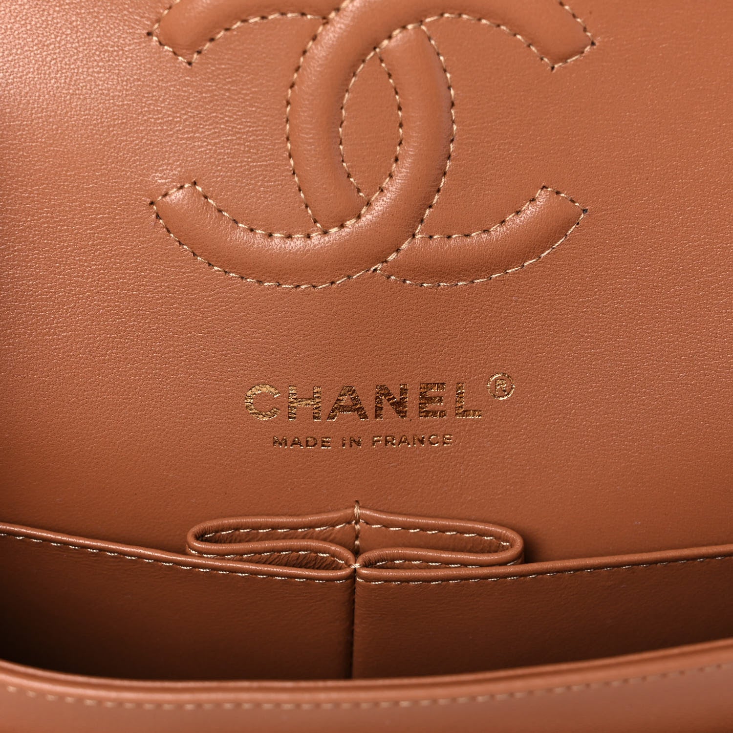 Chanel Lambskin Quilted Small Double Flap Brown 6 of 11