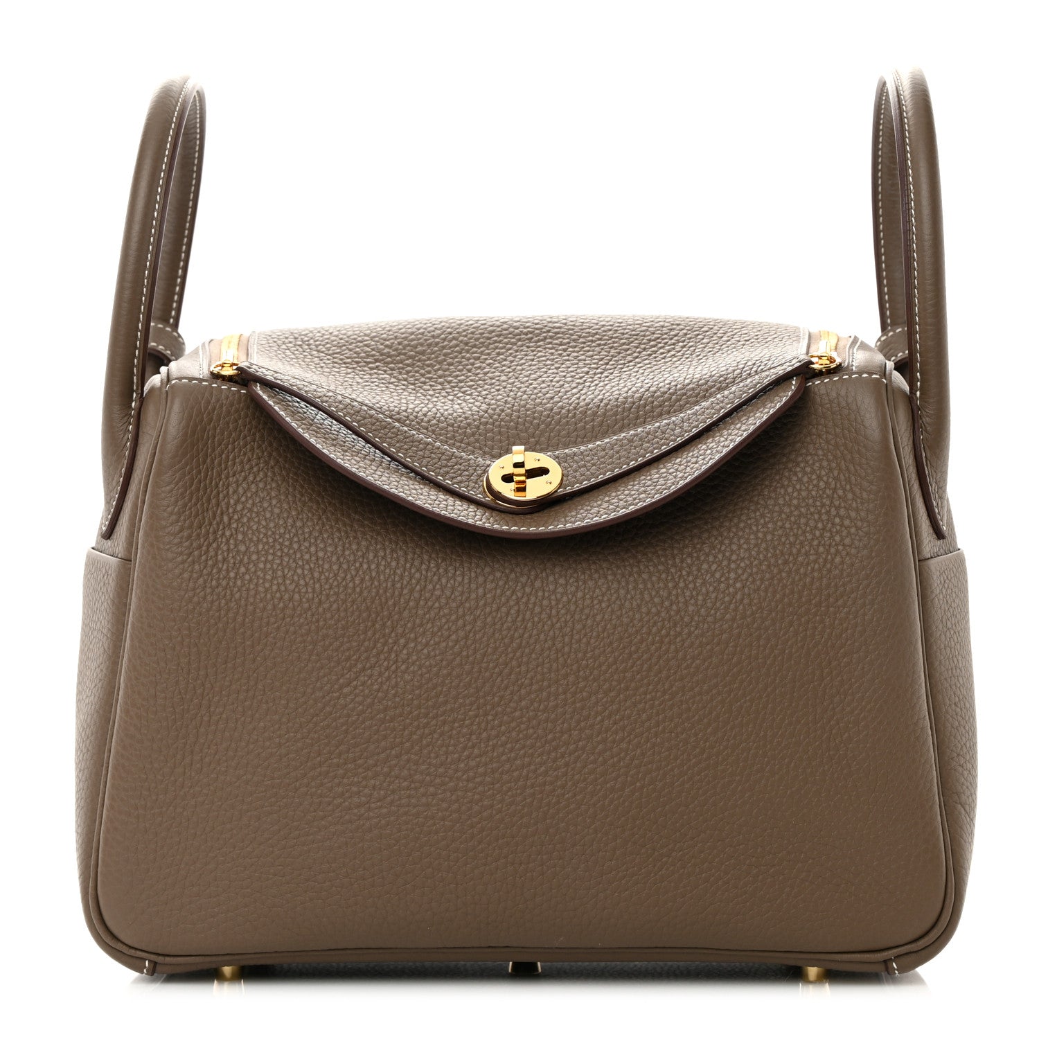 Hermes Taurillon Clemence Lindy 30 Etoupe 1 of 17