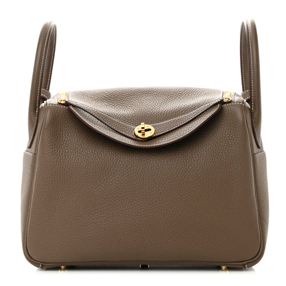 Hermes Taurillon Clemence Lindy 30 Etoupe 1 of 17