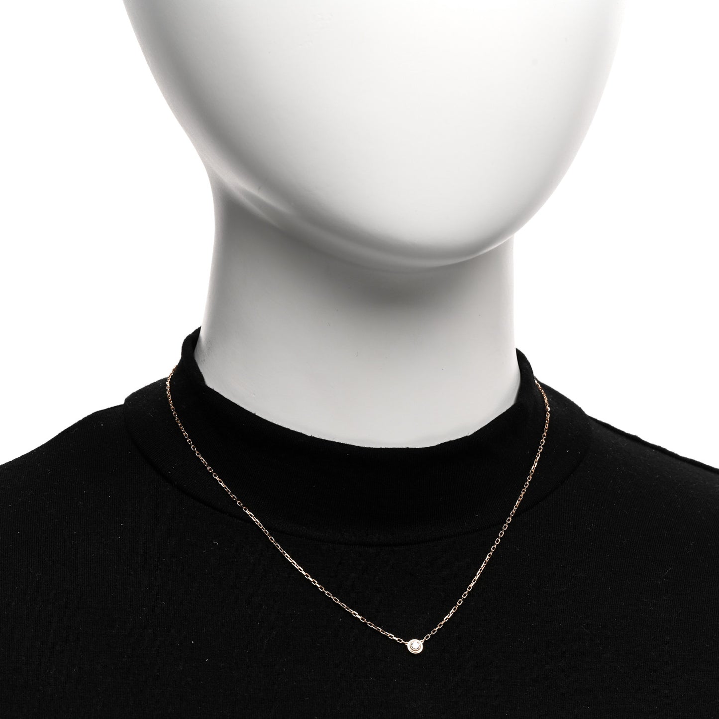 18K Pink Gold Diamond SM D'Amour Pendant Necklace