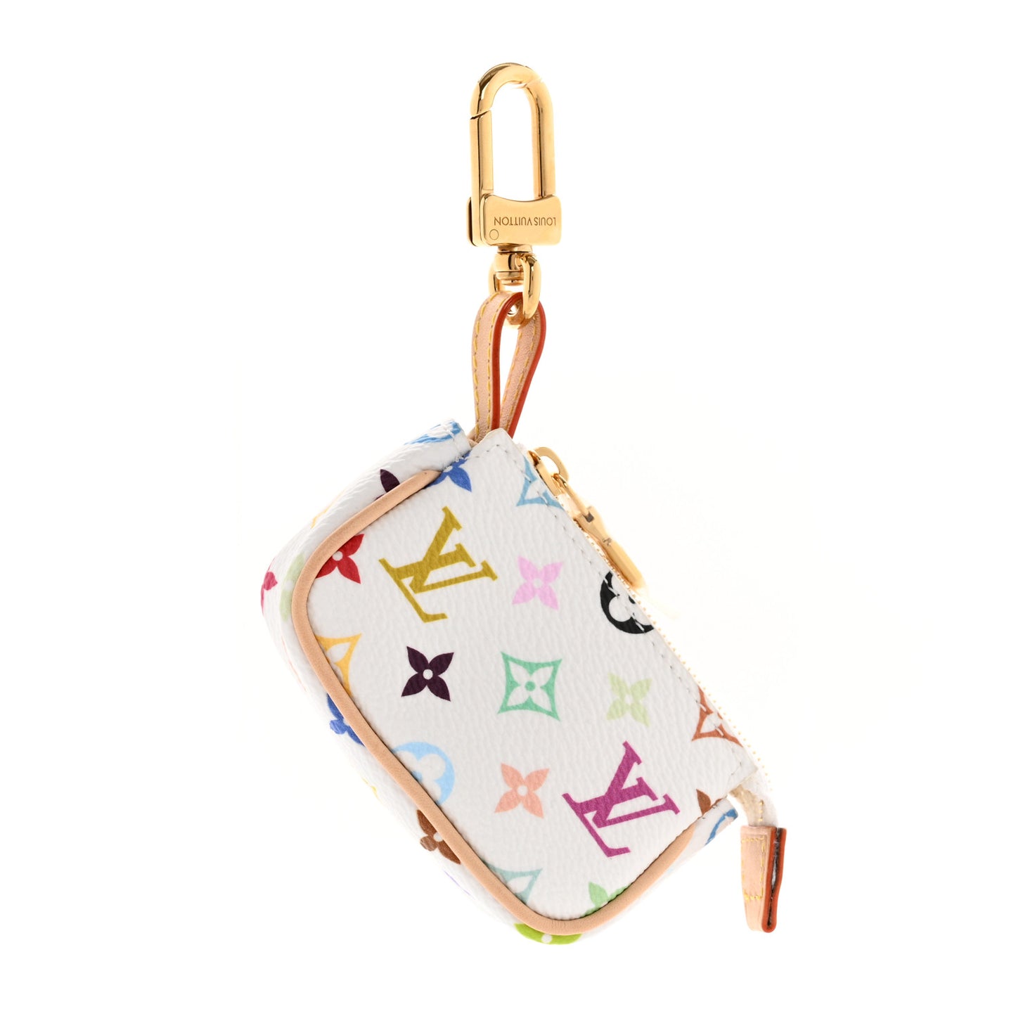 LV x TM Monogram Multicolor Micro Pochette White