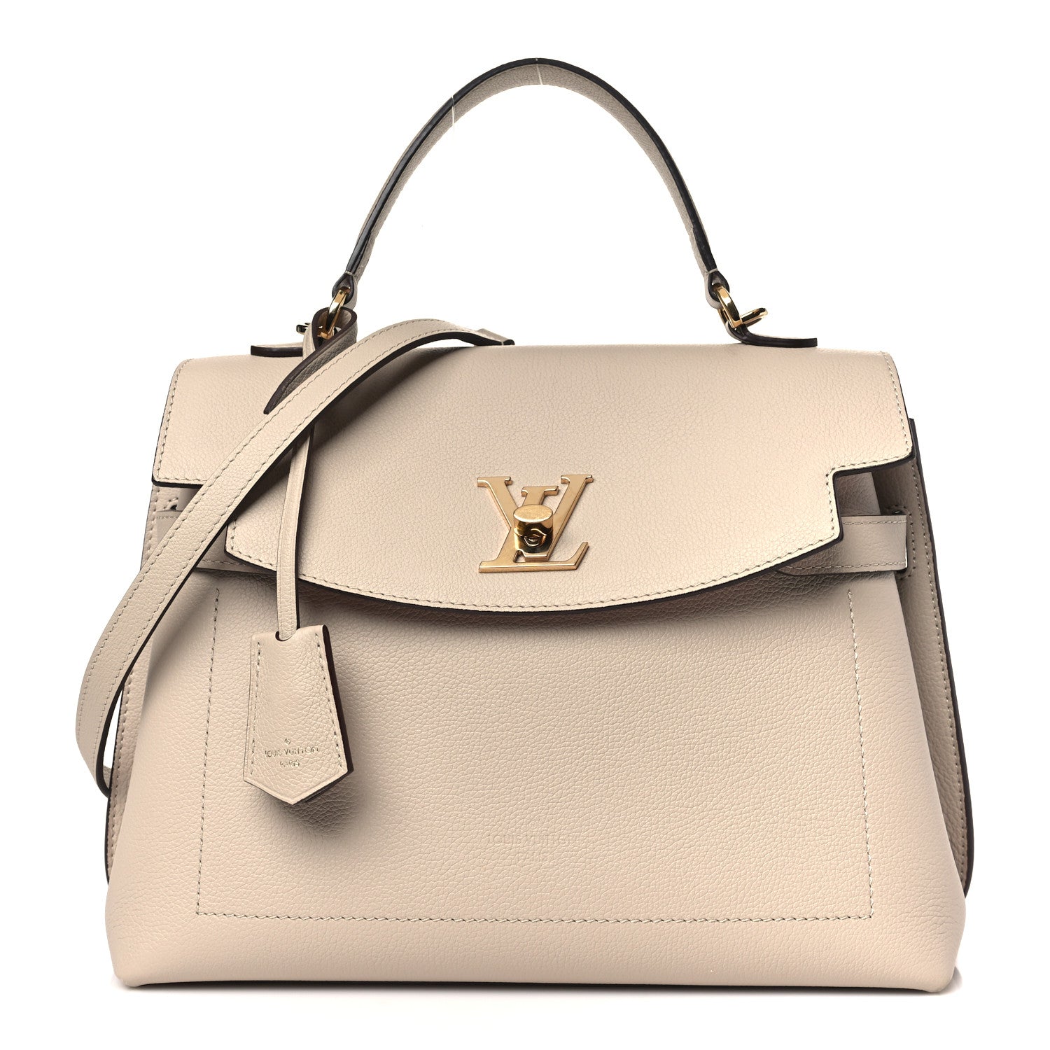 Louis Vuitton Soft Calfskin Lockme Ever MM Greige 1 of 9