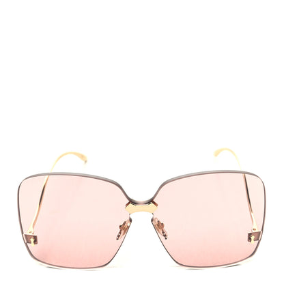 Gucci Rimless Sunglasses GG0352S Gold Flash Pink 2 of 9