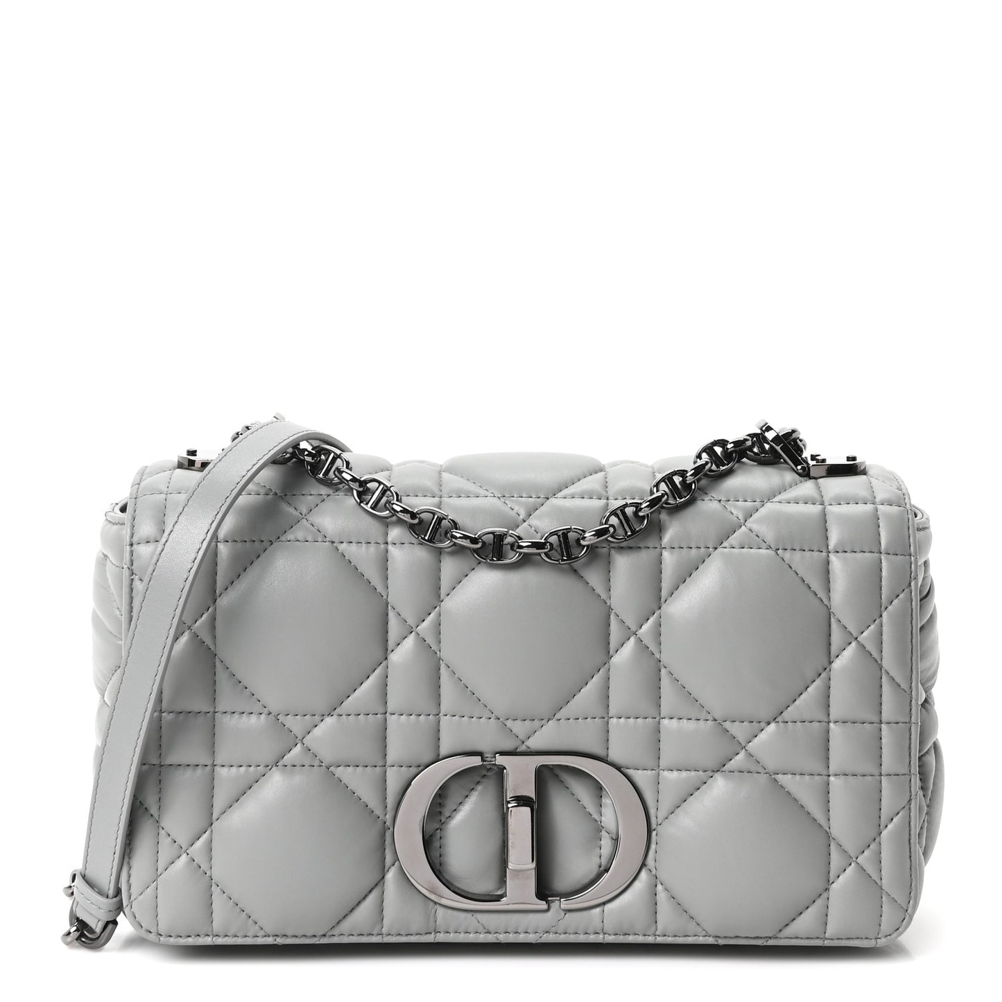 Calfskin Macrocannage Medium Caro Bag Iron Grey