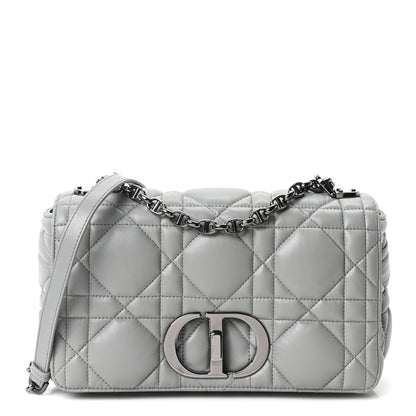 Christian Dior Calfskin Macrocannage Medium Caro Bag Iron Grey 1 of 10