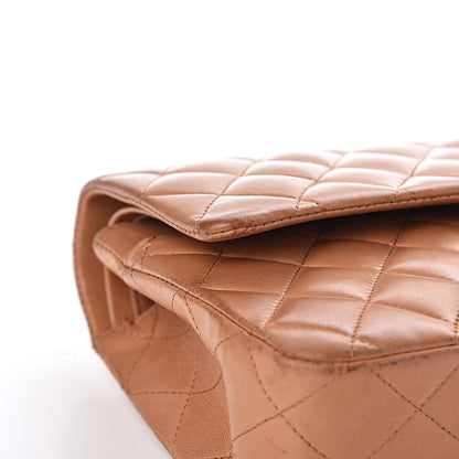 Chanel Lambskin Quilted Medium Double Flap Dark Beige 13 of 21