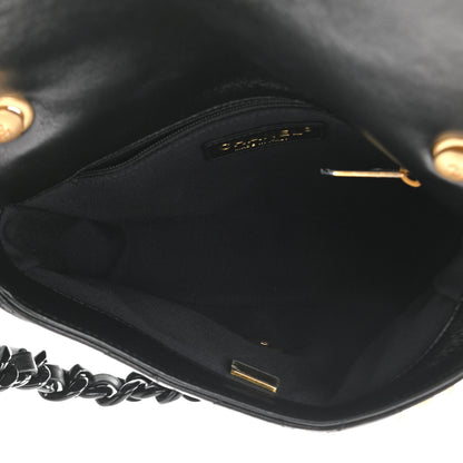 Chanel Lambskin Quilted Small Lacquered Chain Flap Black 5 of 11