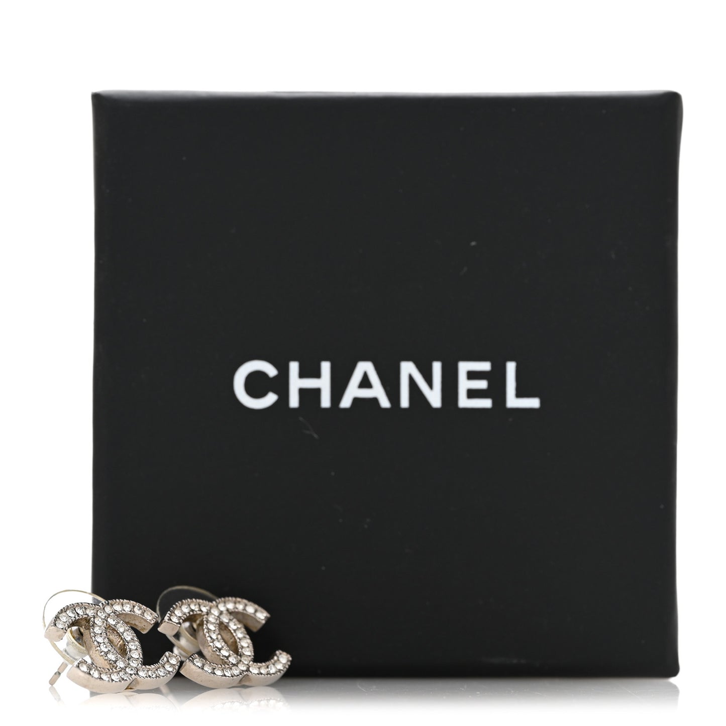 Crystal CC Earrings Silver