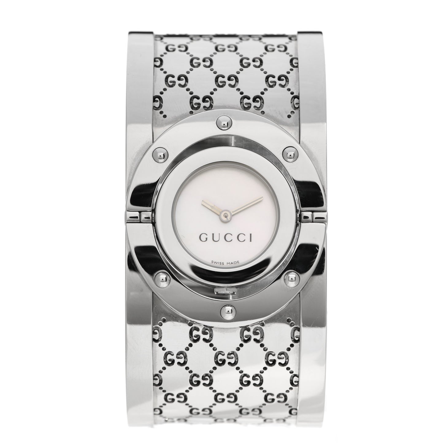 Stainless Steel Mother of Pearl 33mm Twirl Quartz Watch