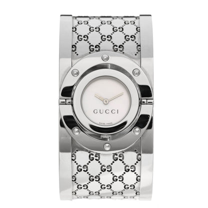 Gucci Stainless Steel Mother of Pearl 33mm Twirl Quartz Watch 1 of 5