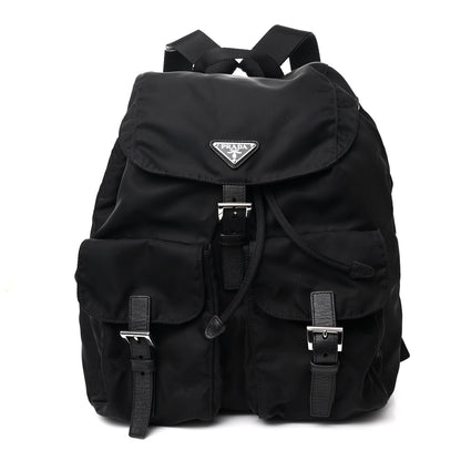 Prada Tessuto Nylon Saffiano Medium Backpack Black 1 of 13