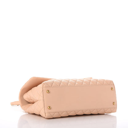 Chanel Caviar Quilted Medium Coco Handle Flap Light Beige 4 of 7