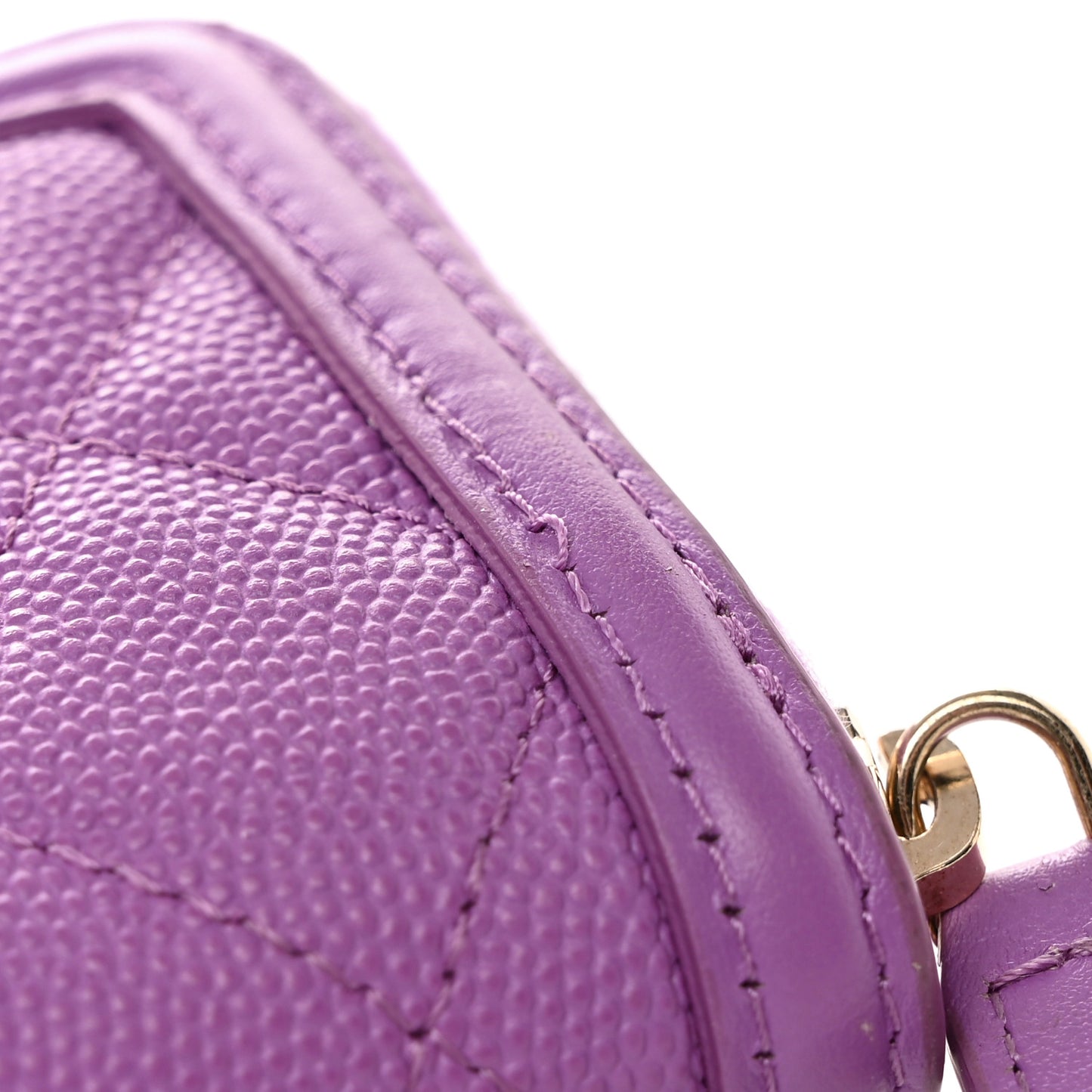 Caviar Quilted Filigree Coin Purse Purple