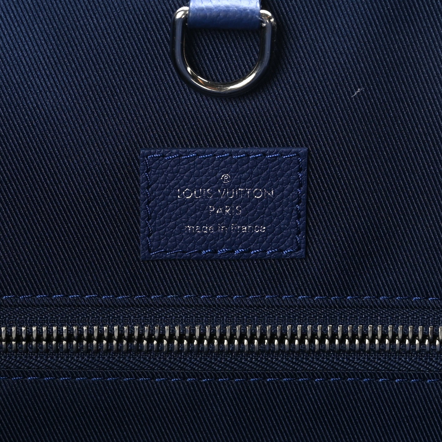 Cowhide Monogram Bandana Journey Tote Blue White