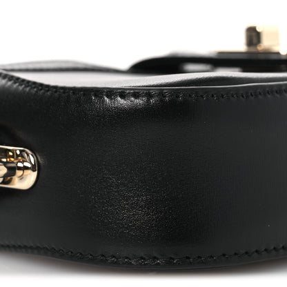 Gucci Calfskin Mini Moon Side Shoulder Bag Black 8 of 9