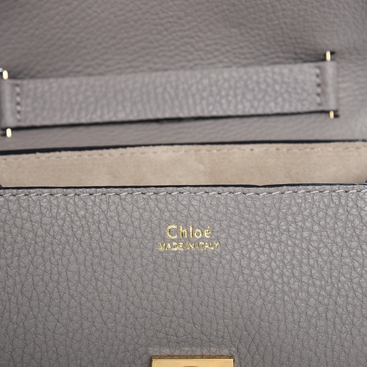 Grained Lambskin Mini Drew Shoulder Bag Motty Grey