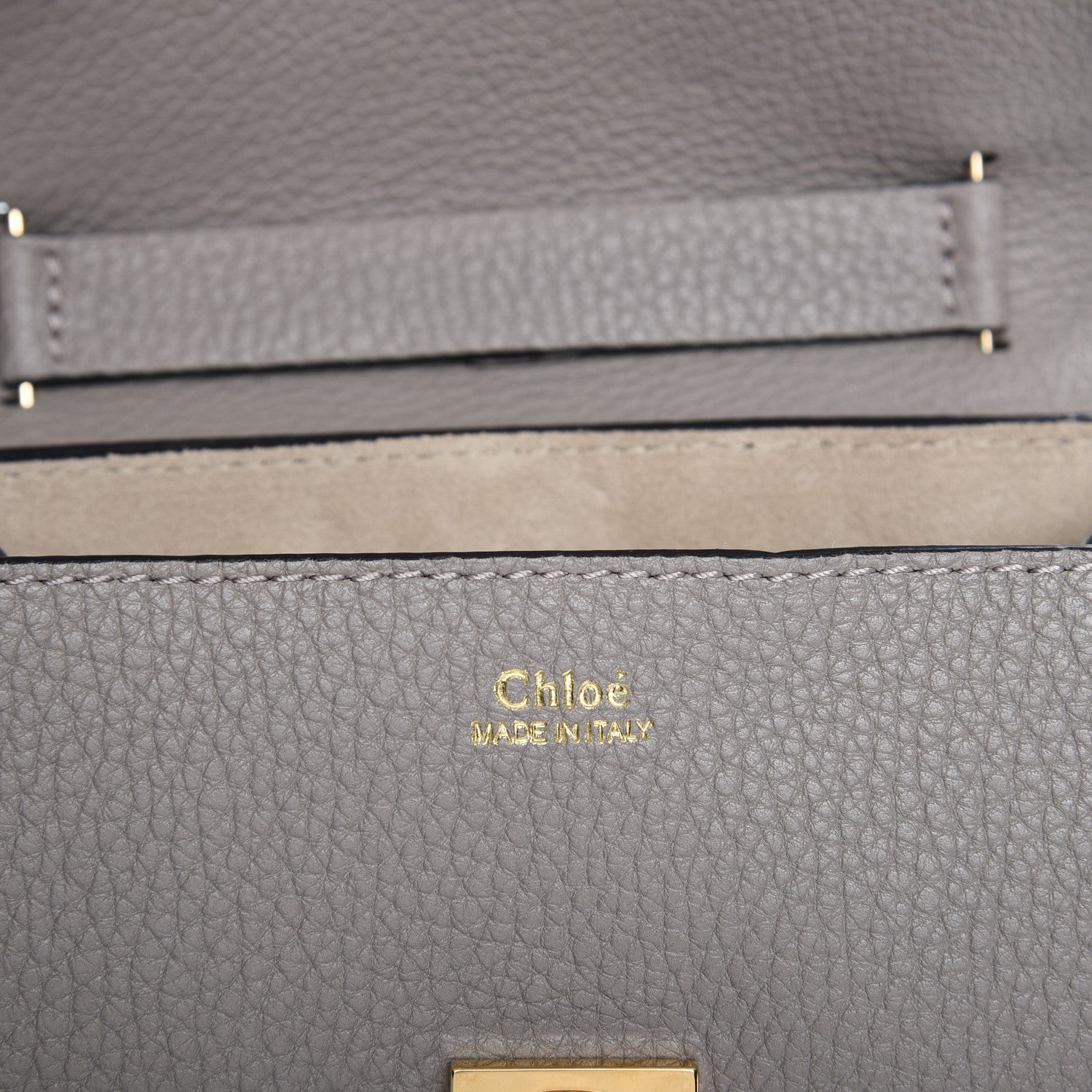 Chloe Grained Lambskin Mini Drew Shoulder Bag Motty Grey 7 of 7